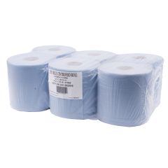 2 Ply Blue 195mm x 150m Centrefeed Rolls 