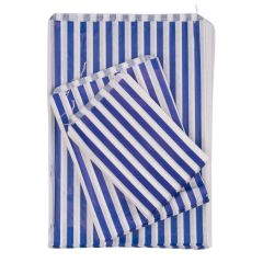 Blue Candy Striped Paper Bags Strung