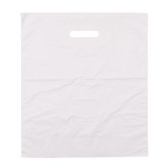 Value White MD Punched Handle Carrier Bags 30Mµ Boxed 500