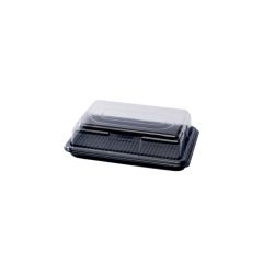  Mini Platter Black Base & Clear Lid Boxed 50