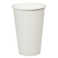 Plain White Single Wall Hot Cups by Go-Pak